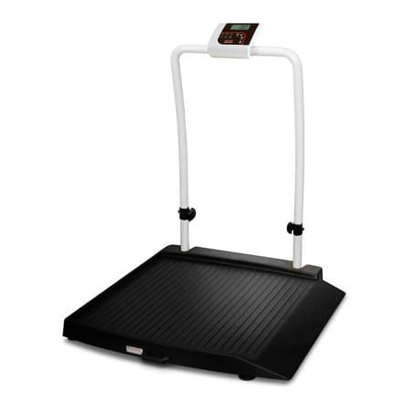 Rice Lake Weighing Systems Rice Lake 350-10-2BLE Single Ramp Wheelchair Scale w/Handrail & Bluetooth BLE 4.0, 1000 lb x 0.2 lb 194739